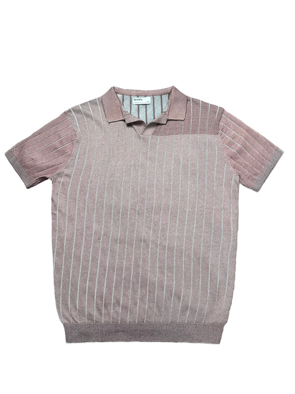 Textured short sleeve polo shirt
